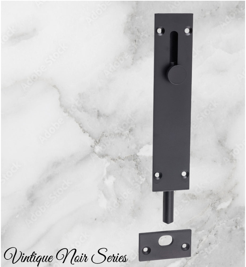 Reverse Sliding Barrel Bolt Matt Black -150x32mm-Vintique Concepts