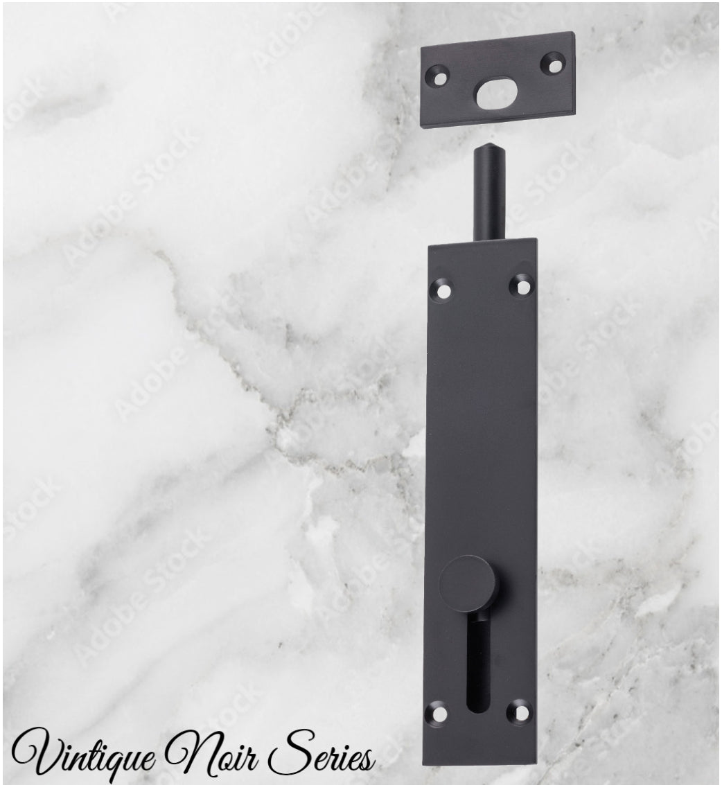 Reverse Sliding Barrel Bolt Matt Black -150x32mm-Vintique Concepts