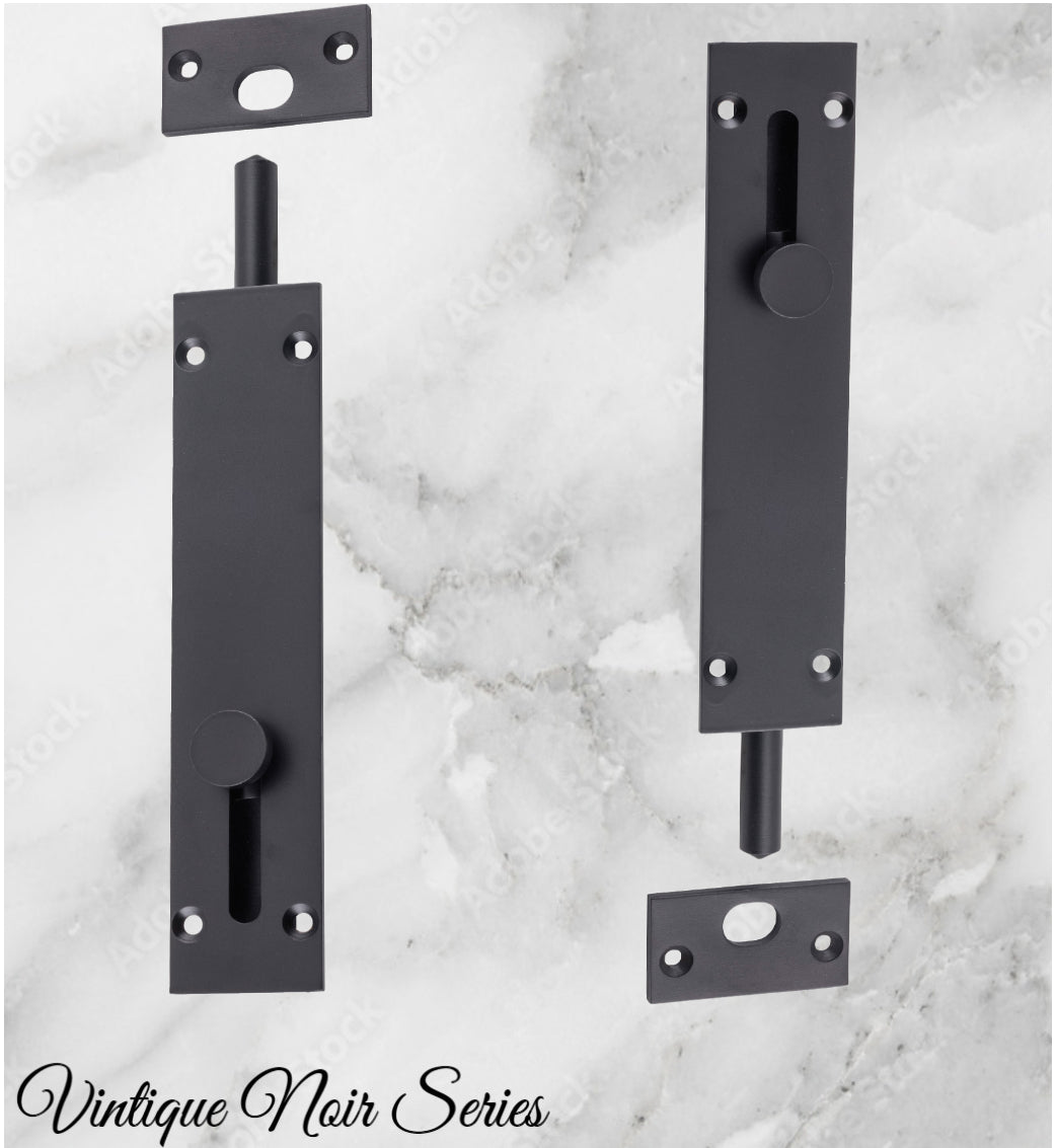 Reverse Sliding Barrel Bolt Matt Black -150x32mm-Vintique Concepts