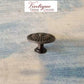 Ribbed Vintage Bronze Furniture Knob 24mm diameter - Vintique Concepts