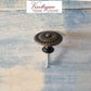 Ribbed Vintage Bronze Furniture Knob 24mm diameter - Vintique Concepts