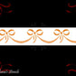 Ribbons and Bows Border vintage furniture paint stencil 75mm x 355mm - Vintique Concepts