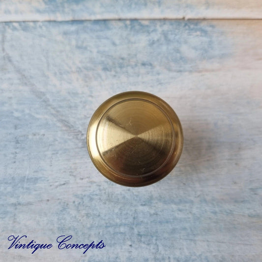 Rimmed Alloy Brushed Gold 28mm Drawer or Cabinet Knob-Vintique Concepts