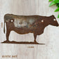 Rusted Cow Rusty metal 180mm x 95mm-Vintique Concepts