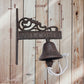 Rustic Cast Iron Door bell  with welcome sign-Vintique Concepts