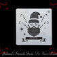 Santa & Canes Xmas Reindeer Paint Stencil  130mm x 130mm - Vintique Concepts
