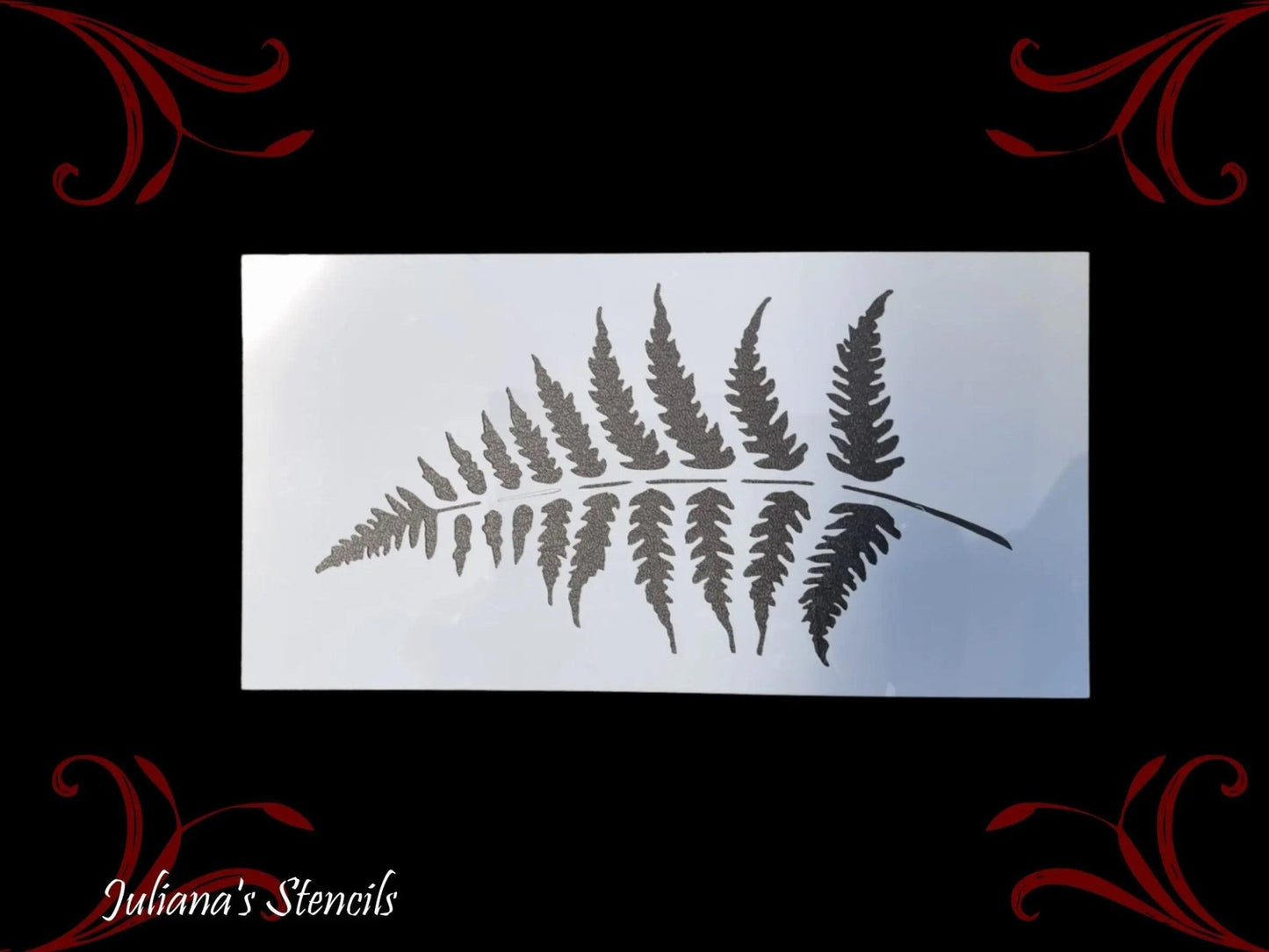 Silver Fern furniture & Wall  paint stencil 230mm x 120mm-Vintique Concepts