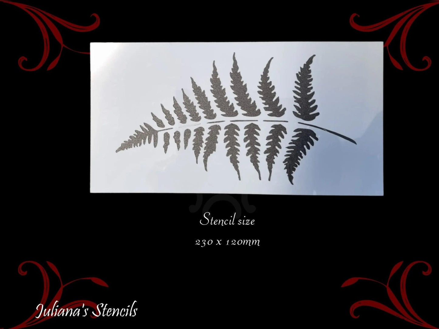 Silver Fern furniture & Wall  paint stencil 230mm x 120mm-Vintique Concepts