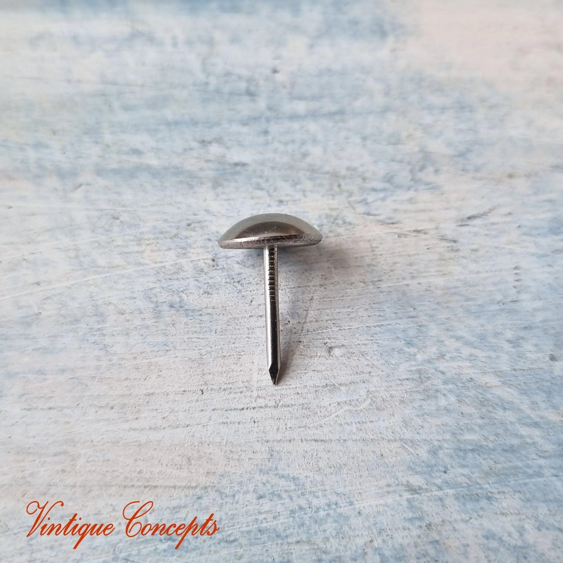 Silver Push Pins or Upholstery Pins (11mm dia)-Vintique Concepts