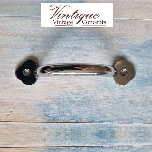 Simple Chrome Curved cabinet / drawer Handle 102mm-Vintique Concepts