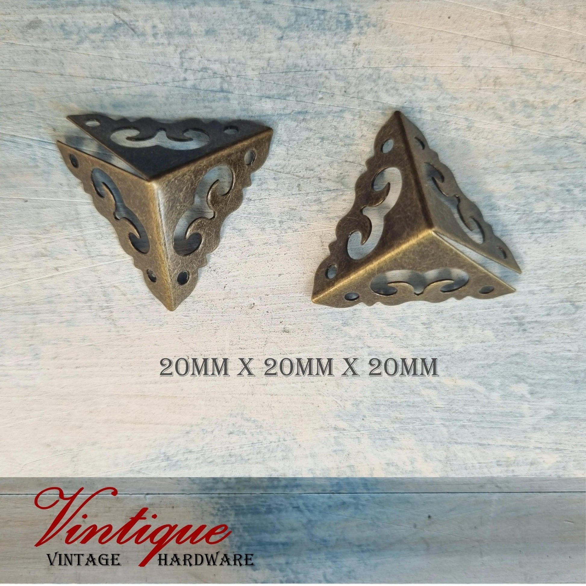 Small project Fancy look 3 - way corner 20mm x 20mm x 20mm (each) - Vintique Concepts