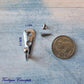 Small SILVER single prong Robe hook 31mm x 11mm (20mm High) - Vintique Concepts