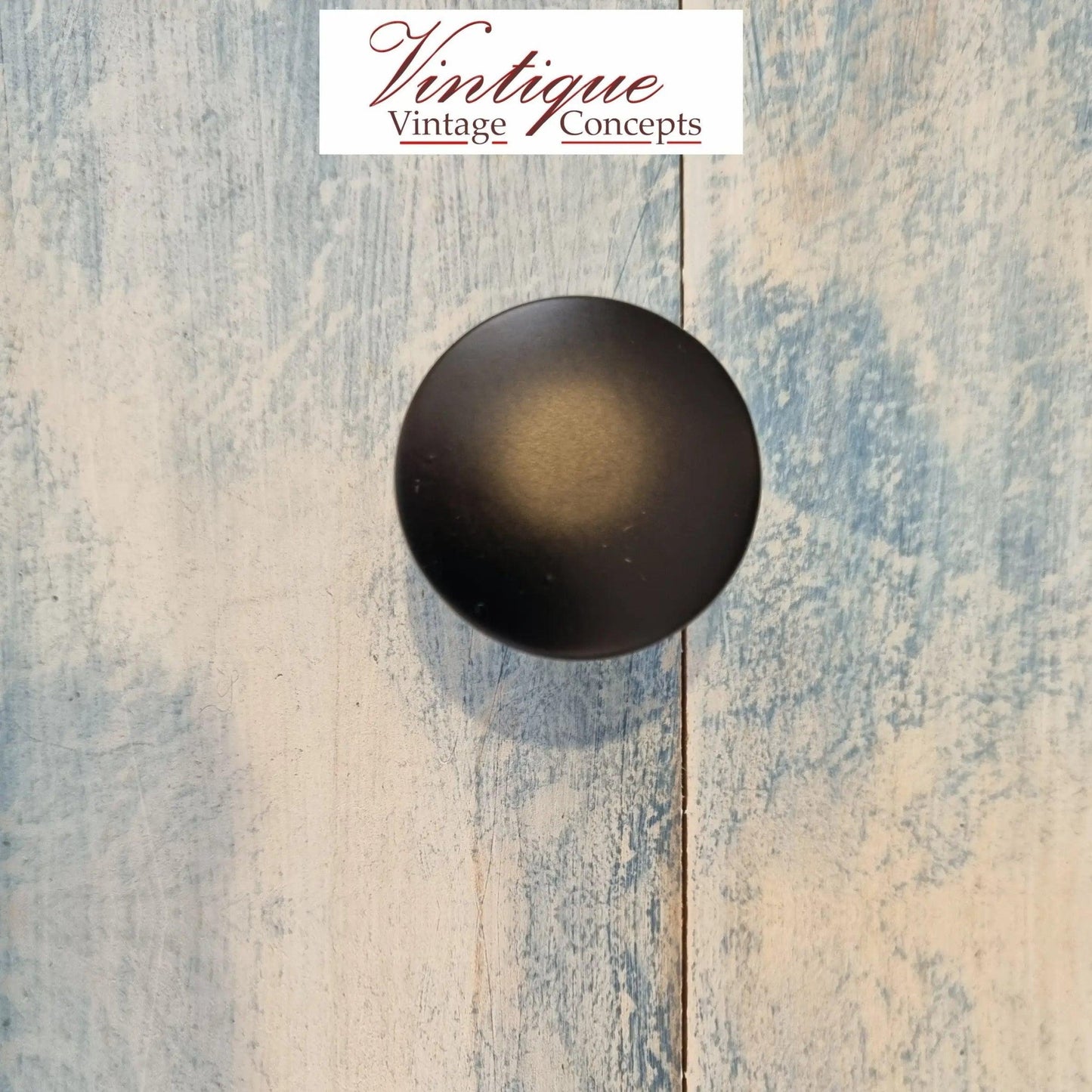 Smooth Alloy Antique Black 30mm cabinet or drawer Knob - Vintique Concepts