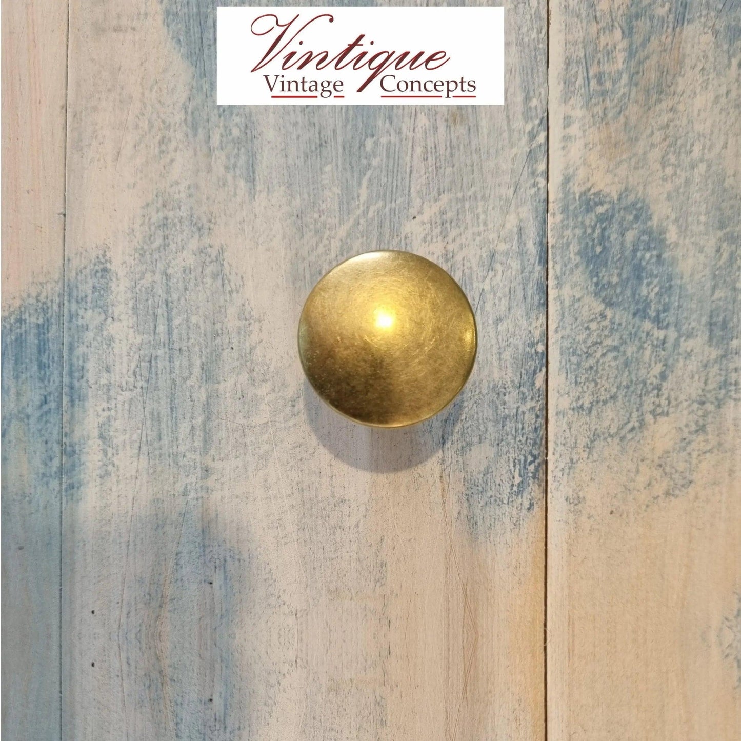 Smooth Alloy Antique Gold 30mm Drawer or Cabinet Knob-Vintique Concepts