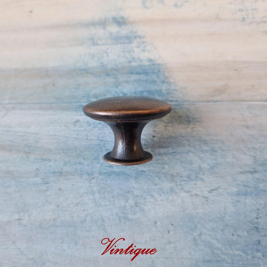 Smooth Alloy Antique Red Bronze colour 30mm drawe knob