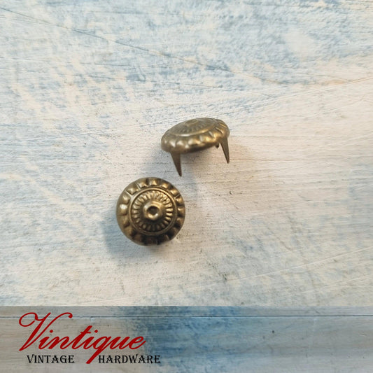 Spiked push in Vintage Button decorative for cabinet furniture (pkt of 10) - Vintique Concepts