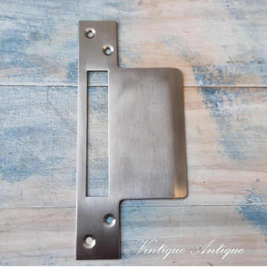 Stainless steel Door strike Plate 180mm x 80mm (New -Surplus) - Vintique Concepts