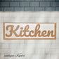 Carved Kauri sign "KITCHEN" 455mm x 145mm-Vintique Concepts