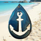 Maori Art - Anchor Pendant Metal Art Coated In Pourable Epoxy 118 X 77mm