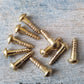 Hardware - Round Head Slot Solid Brass Wood Screws 12mm 5 Gauge (pkt 10)