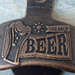 Wall Bottle Opener - Ice Cold Beer Red Bronze Wall Mounted Bottle Opener