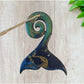 Maori Art - Tahora (whale) Maori Epoxy Metal 98mm High