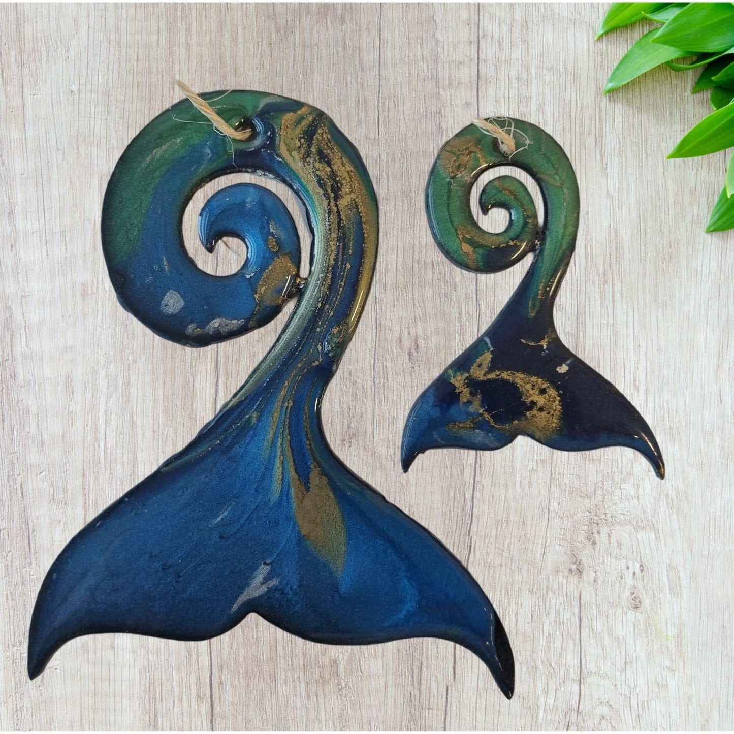 Maori Art - Tahora (whale) Maori Epoxy Metal