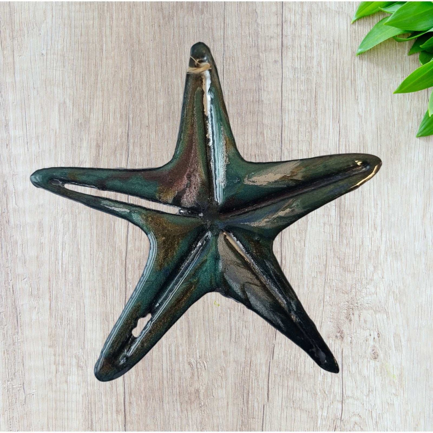 Maori Art - Starfish Metal Art Coated In Pourable Epoxy 102mm Dia