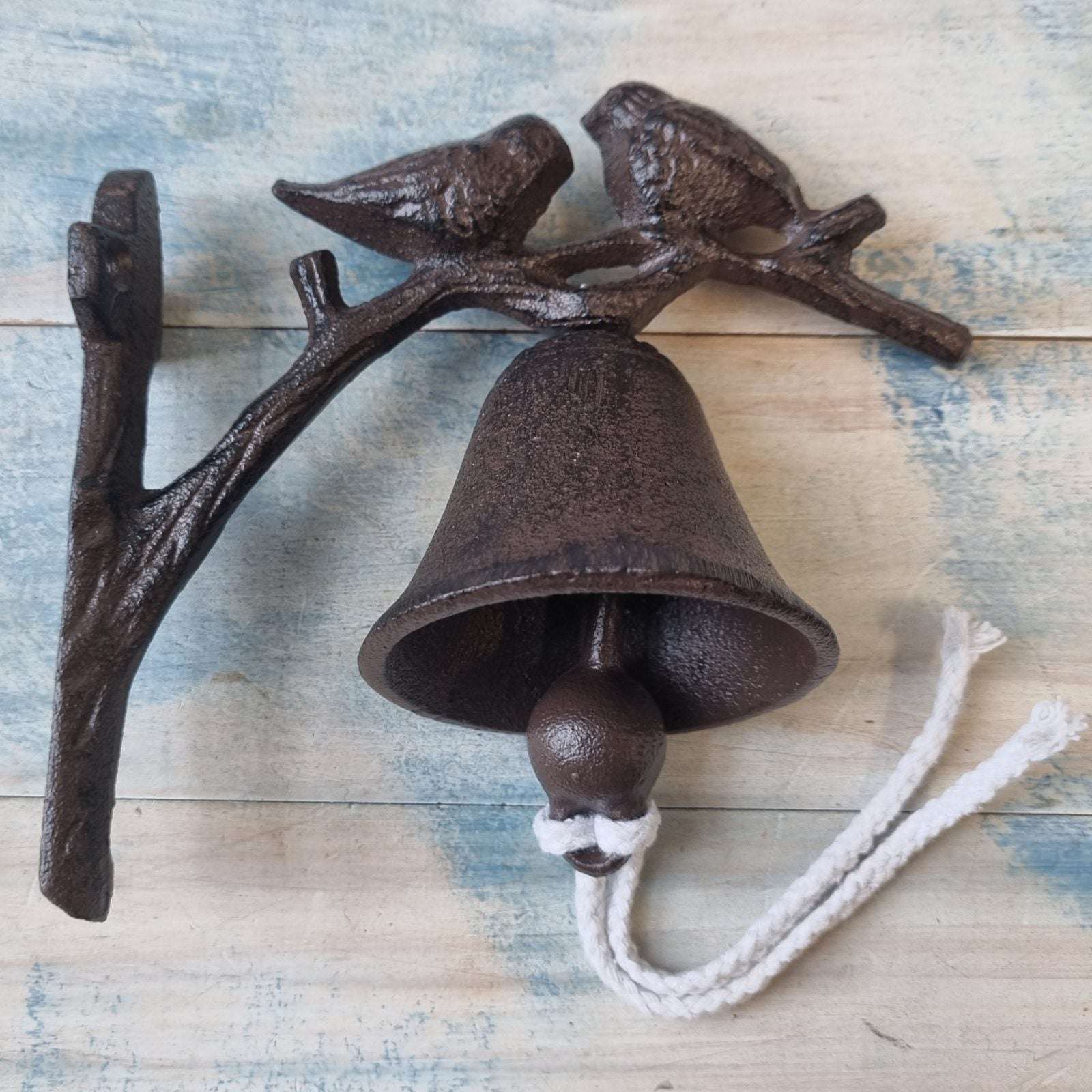 Cast Iron Door Bell - Rustic Cast Iron Twin Bird Door Bell