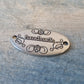 Decorative Hardware - Antique Oval "handmade"tag Silver 32mm X 19mm