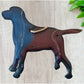 Animal Art - Standing Dog Metal Art Coated In Pourable Epoxy 111x88mm