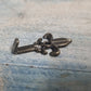 Steel Coat Hook - Small Bronze Fleur De Lis Hook 30mmx20mm (pkt Of 5)