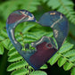 Animal Art - Kiwi Heart Metal Art Coated In Pourable Epoxy 160mm X 150mm