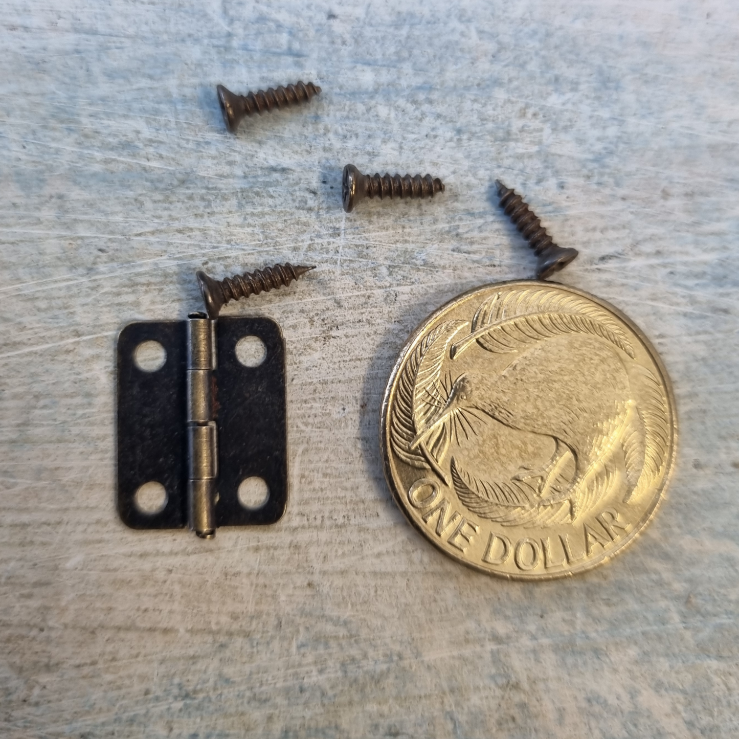 Mini BRONZE Butt Hinge 16mm x 13mm