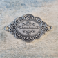 Antique "handmade"tag Silver 42mm x 26mm