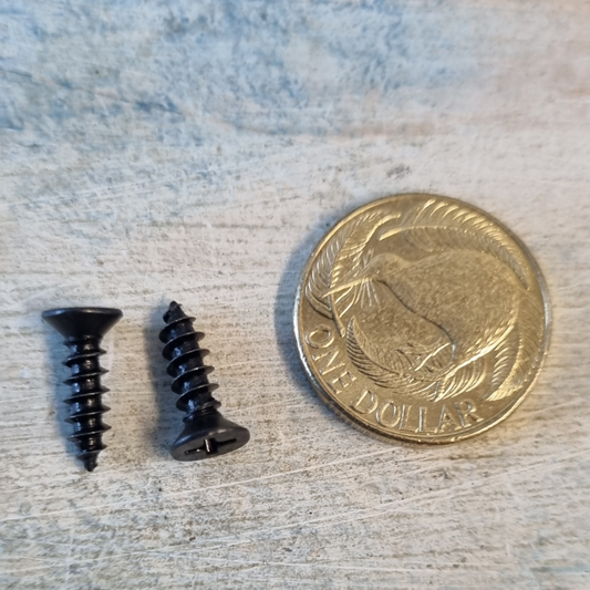 M4 Powdercoated Black phillips wood screws 14mm (packet of 10)