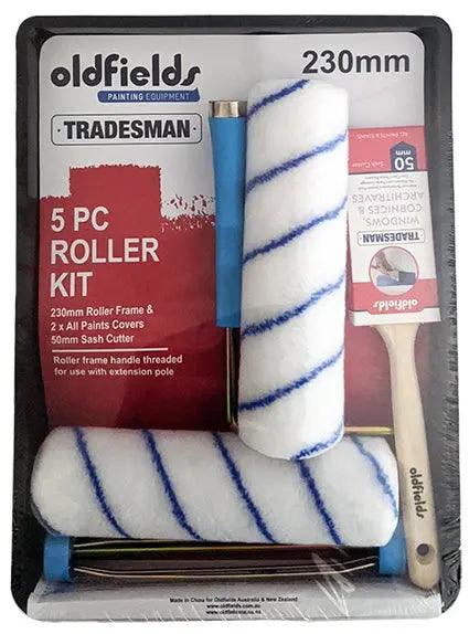 Tradesman 5 Piece 230 Paint roller kit from Oldfields With brush-Vintique Concepts