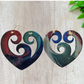 Triple Koru Heart maori epoxy metal