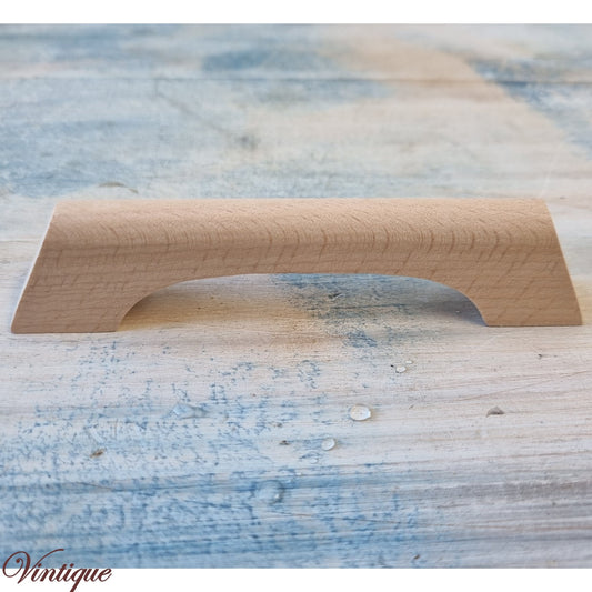 Unfinished Beach cupboard wooden handle 125mm long - Vintique Concepts