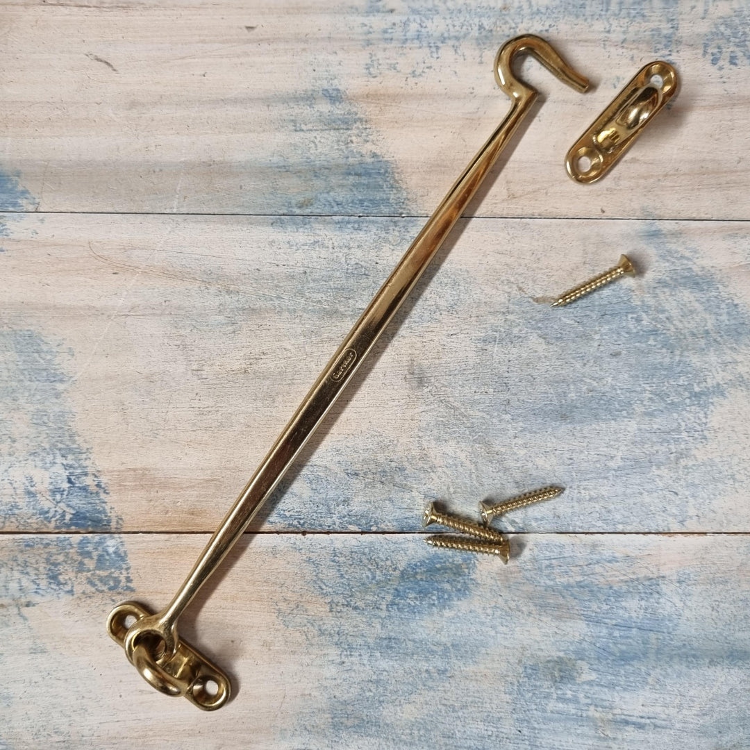 Solid Brass Cabin Hook 200mm long