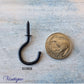 Vintage Black Cup Hooks 6 sizes - Vintique Concepts