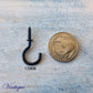 Vintage Black Cup Hooks 6 sizes - Vintique Concepts