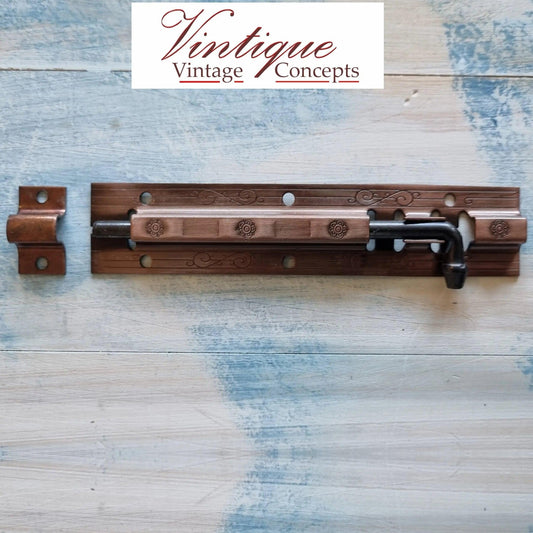 Vintage Bronze Sliding Bolt Hardware 160mm x 30mm-Vintique Concepts