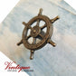 Vintage Ship Steering wheel 54mm diameter bronze Knob - Vintique Concepts