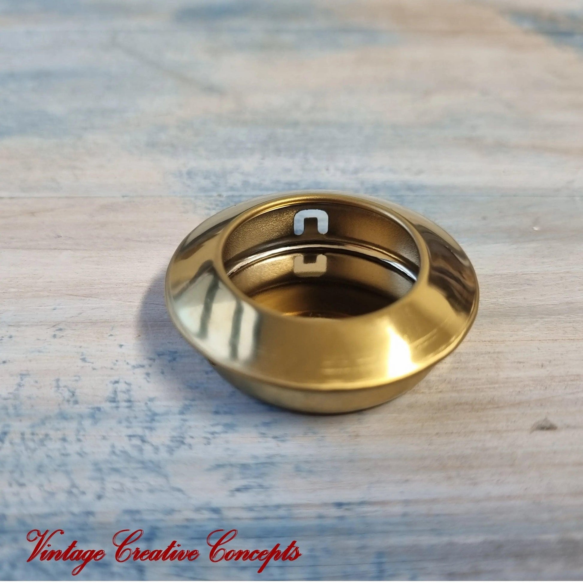 Vintique Round Stainless steel finger Flush Pull handle 41mm dia GOLD - Vintique Concepts