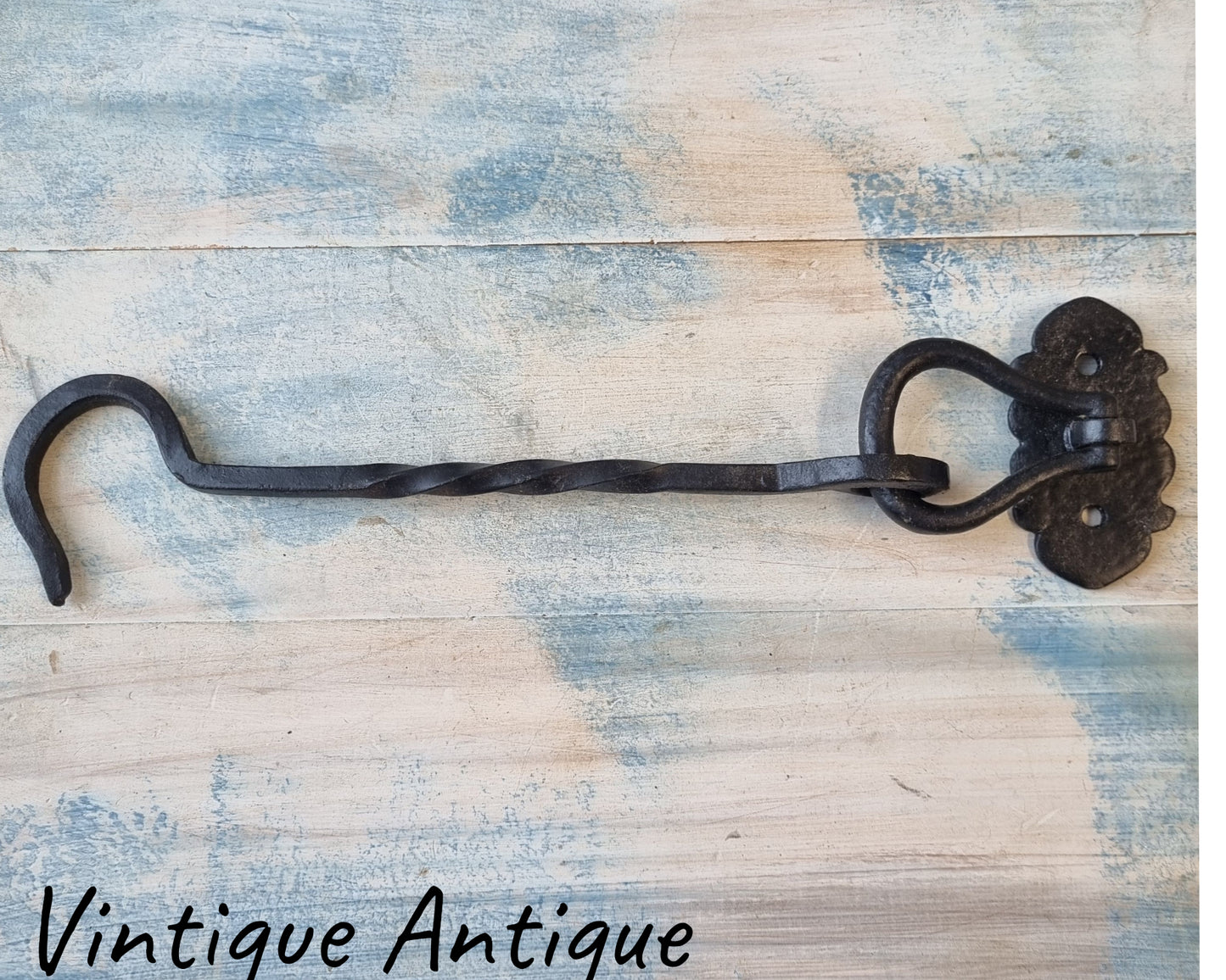 pre loved wrought iron cabin hook (restored) 215mm hook (Copy)-Vintique Concepts