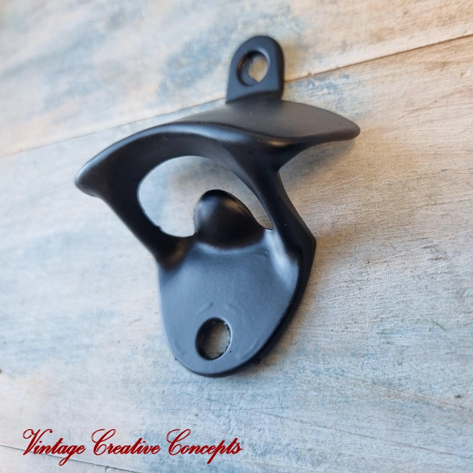 Wall Mounted Vintage Bottle opener for beer bottles etc - BLACK - Vintique Concepts