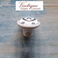 White Ceramic furniture Knob Love heart with Doves 35mm Dia-Vintique Concepts