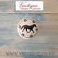 White Ceramic Knob Running Horse 35mm Dia-Vintique Concepts