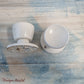 White door knob each (re-cycled)-Vintique Concepts